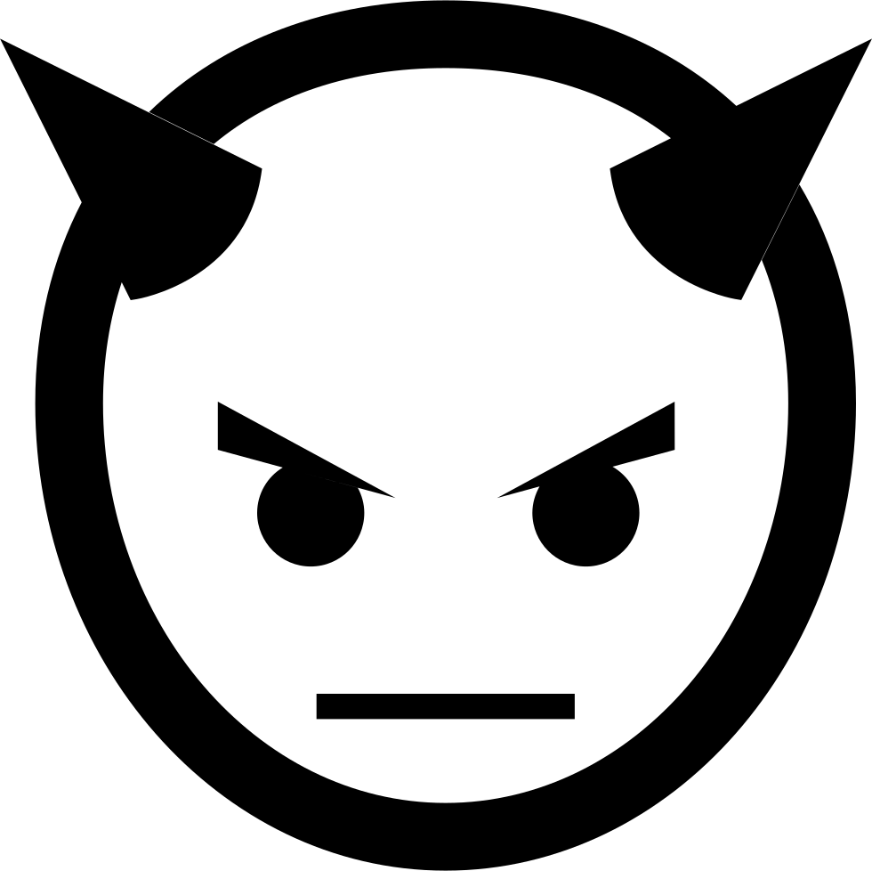 Head With Horns Png - Devil Icon Clipart (980x978), Png Download