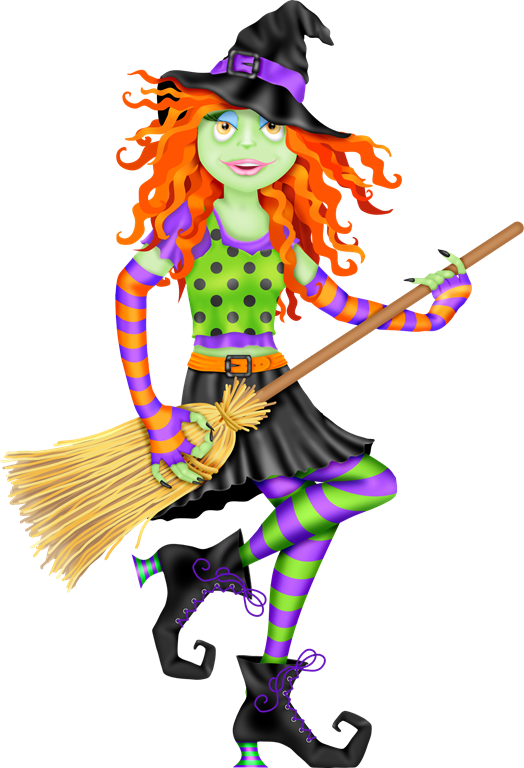 Rockin Witch Rockin Halloween 2 Postkarte Clipart Full Size Clipart