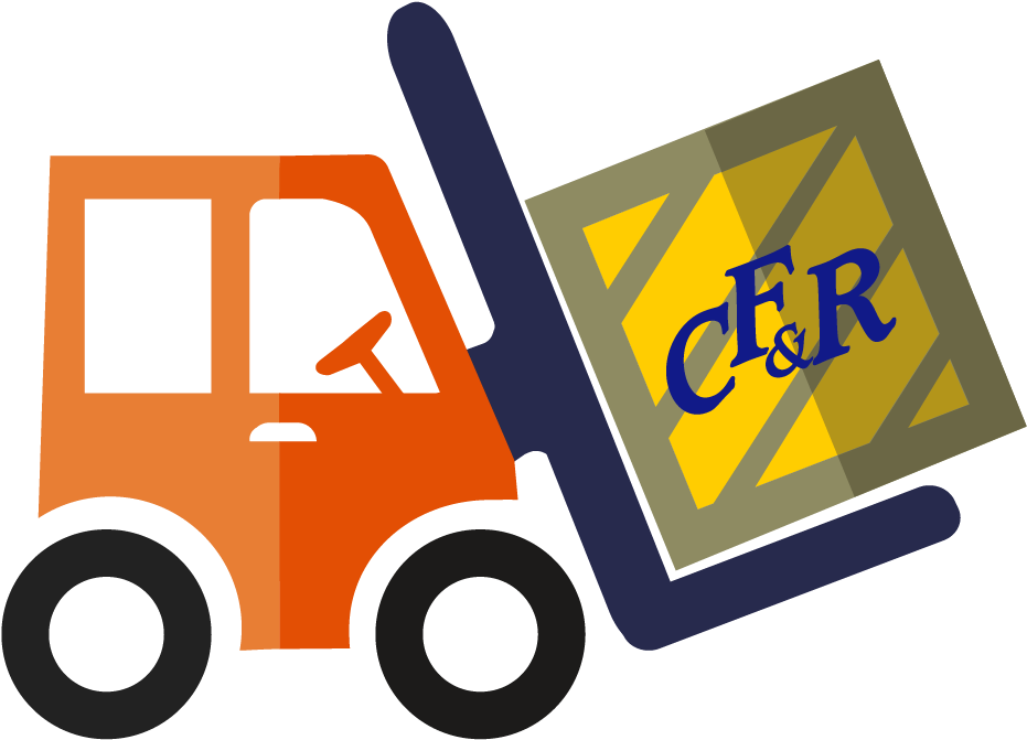 Forklift Transporting A Box Clipart (1024x1024), Png Download