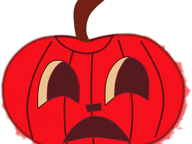 Red Clipart Halloween - Red Pumpkin Clipart - Png Download (640x480), Png Download