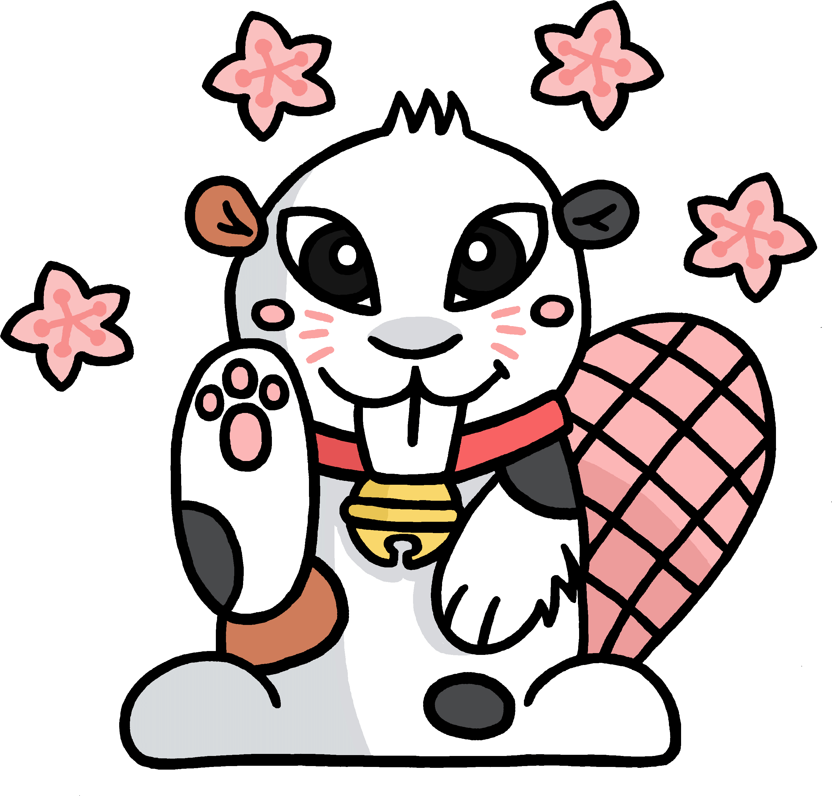 Adsy Beaver Mascot Transparent Png Image - Miyakonojo Clipart (3092x2992), Png Download