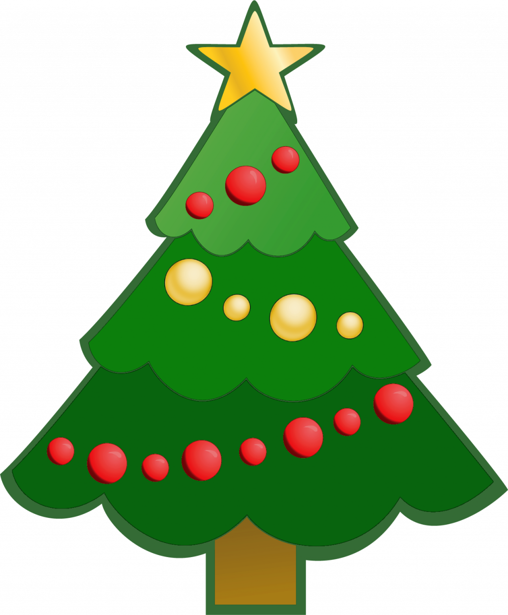 Christmas ~ Christmas Clip Art Phenomenal Tree Clipart - Simple Christmas Tree Clipart - Png Download (1024x1241), Png Download