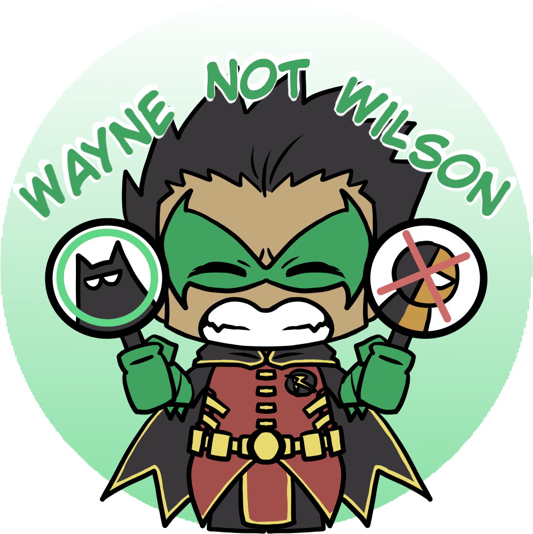 “wayne Not Wilson As Much As I Like Deathstroke As - Cartoon Clipart (1065x1095), Png Download