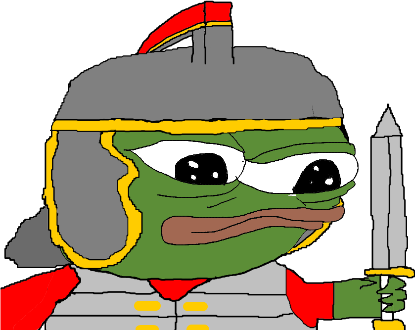 Post - Gladiator Pepe Clipart (873x700), Png Download