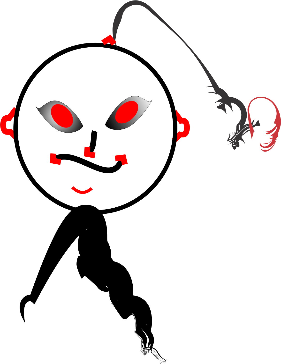 Devil - Cartoon Moon Clipart (1160x1521), Png Download
