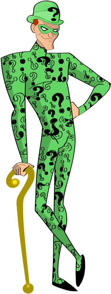 Superhero Robin Clipart Tnba - Riddler Batman Cartoon - Png Download (703x1137), Png Download