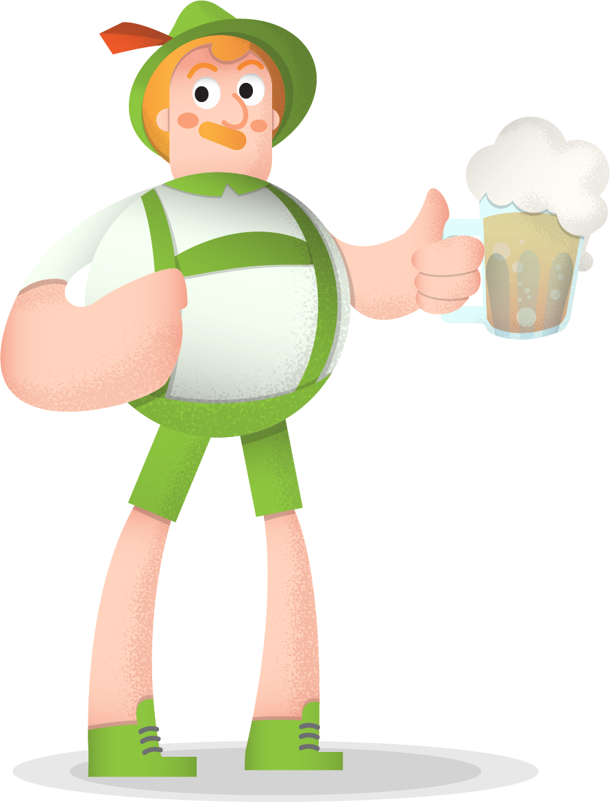 Oktoberfest Vector Cartoon - Vector Graphics Clipart (778x1024), Png Download