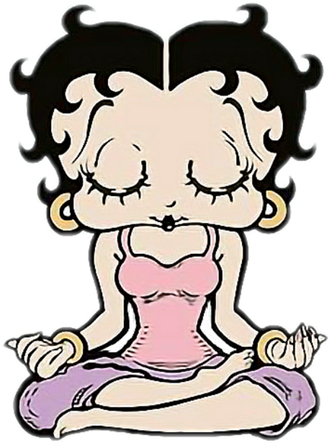 Relax Yoga Meditazione Bettyboop @roxxoblog Clipart (1024x1024), Png Download