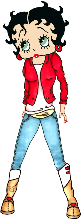 Blue Outfits, Betty Boop, Blue Suits - Betty Boop Clipart (400x800), Png Download