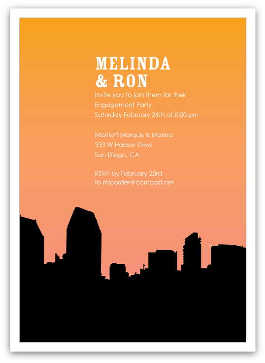 San Diego Skyline Silhouette Party Invitations Ian - Cellular Believe In Something Better Clipart (748x748), Png Download