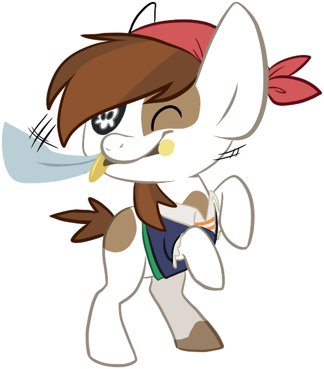 Php27, Bandana, Eyepatch, Pipsqueak, Pirate, Safe, - My Little Pony Character Pirate Clipart (663x754), Png Download