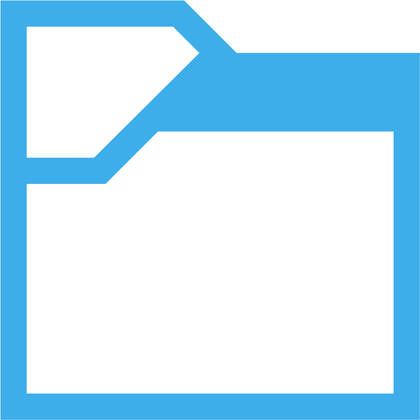 Open - Electric Blue Clipart (2000x2000), Png Download