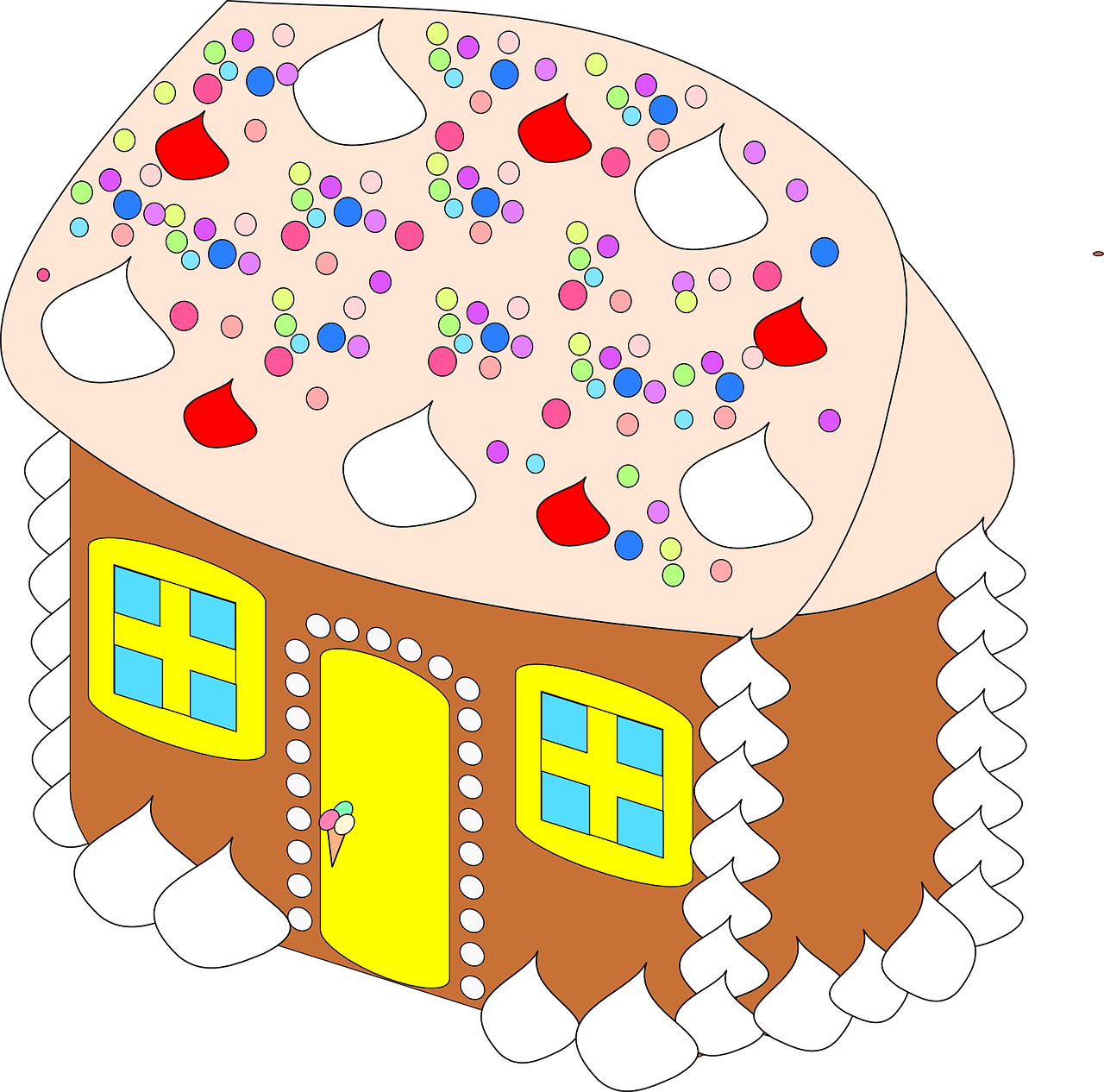 File - Sweet House - Svg - Sweet House Clipart - Png Download (766x758), Png Download