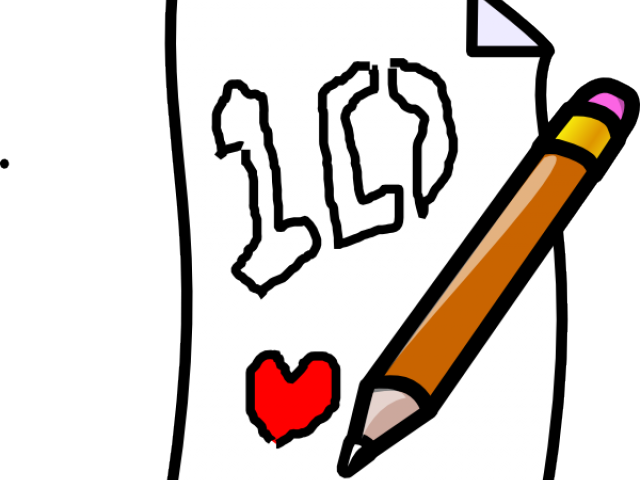 Pencil Drawing On Paper Clipart (640x480), Png Download