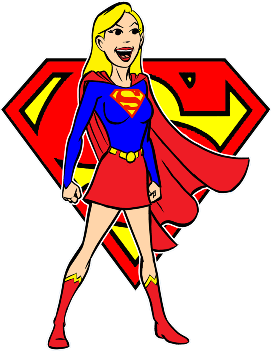 #3017 Supergirl Clip Art , He - Supergirl Clipart - Png Download (914x1181), Png Download