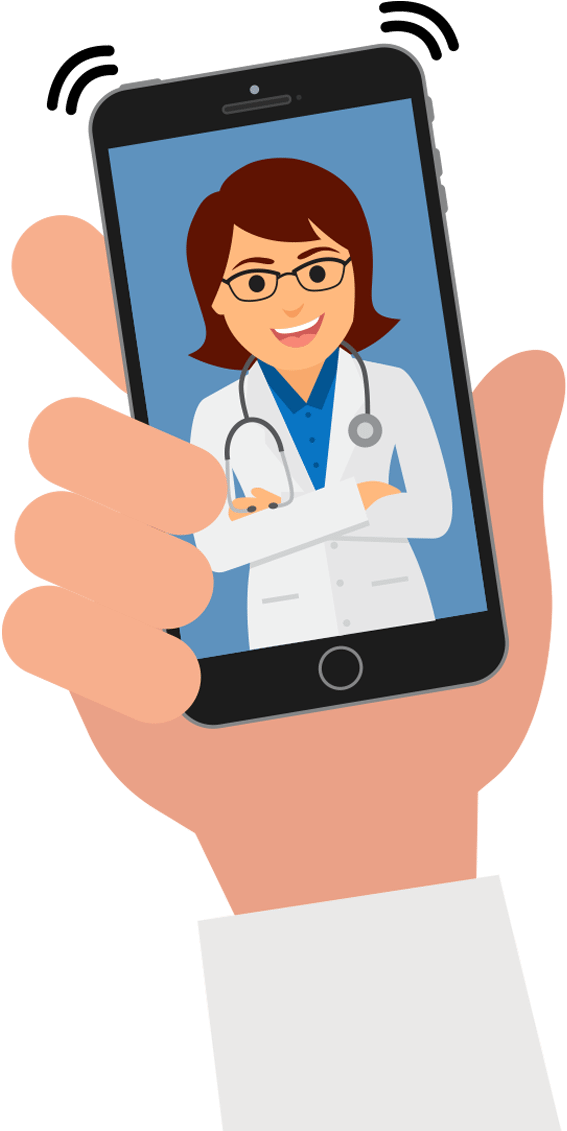 Connect One On One With A Doctor On Your Phone, Tablet - Gadget Clipart (714x1134), Png Download