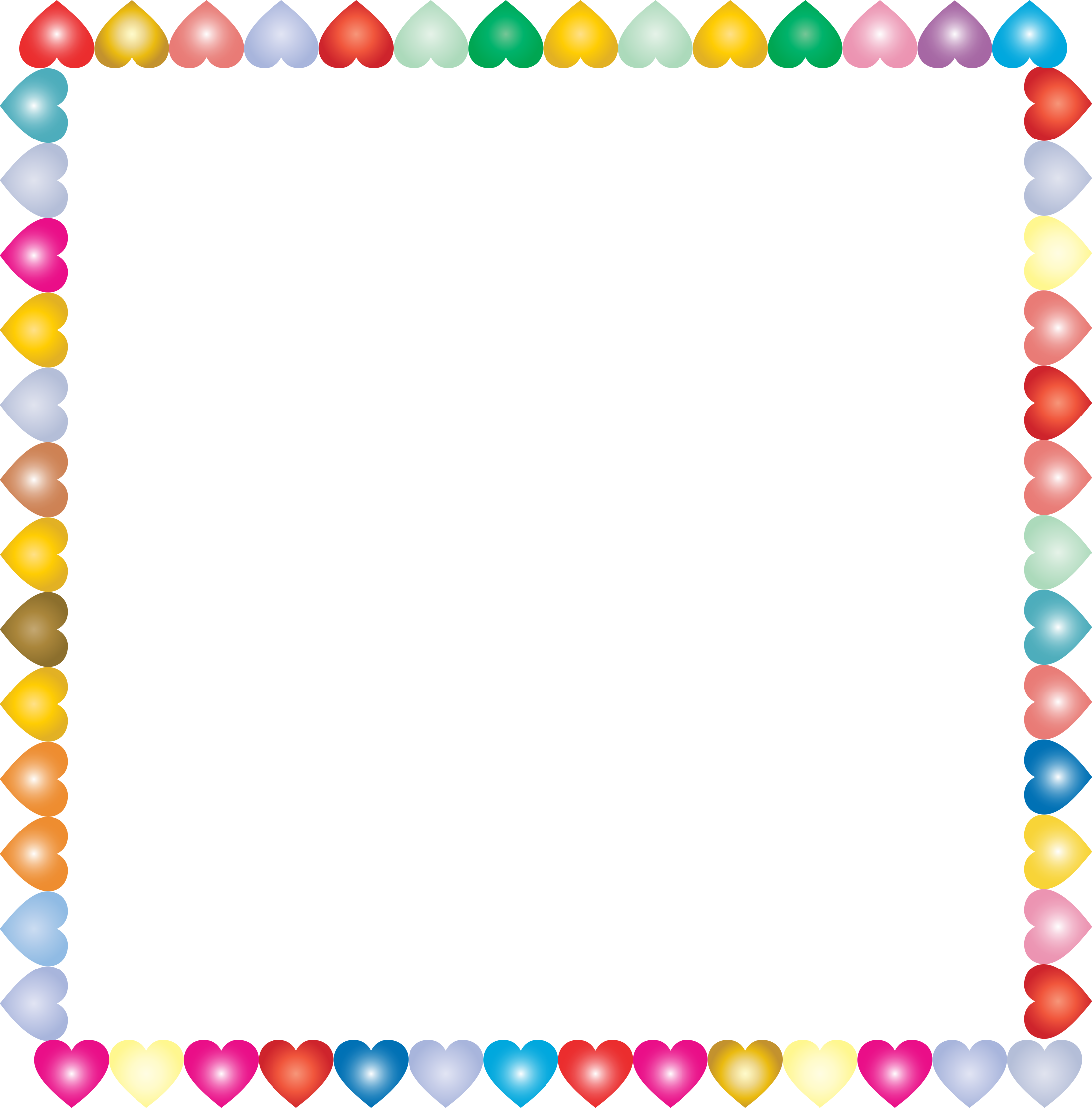 Big Image - Png Hearts Photo Frame Clipart (2192x2224), Png Download