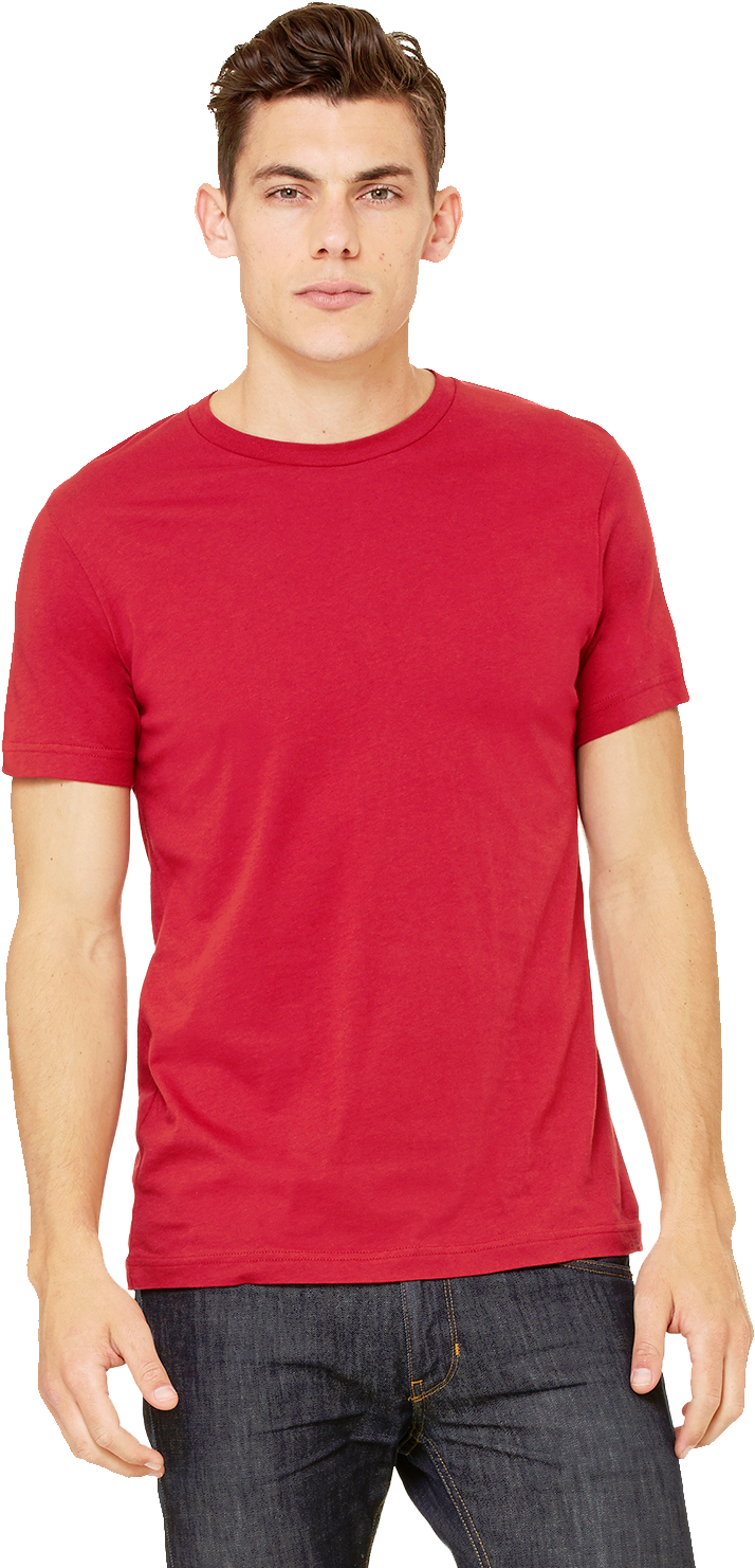 Gildan Heavy Cotton™ - Bella Canvas 3001u Red Clipart (1200x1500), Png Download