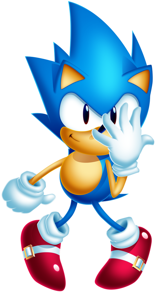 Toei Sonic Sonic Classic Clipart (643x1200), Png Download