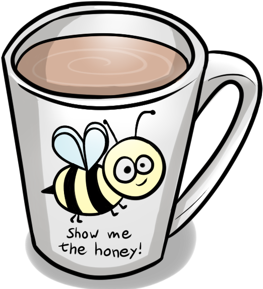 Sweet Grateful April By - Caffeine Clipart (559x599), Png Download