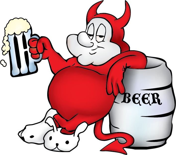 He's Sexy And He Knows It - Beer Devil Clipart (708x623), Png Download