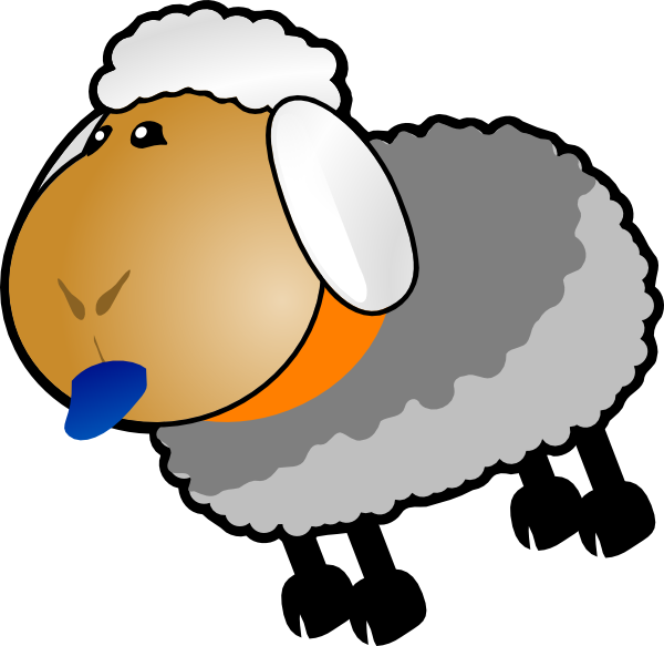 Sheep Rotate 6 Clip Art At Clker - Sheep Clip Art - Png Download (600x583), Png Download