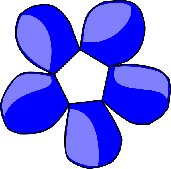 This Free Clip Arts Design Of Blue Daisy White Center - Png Download (600x594), Png Download