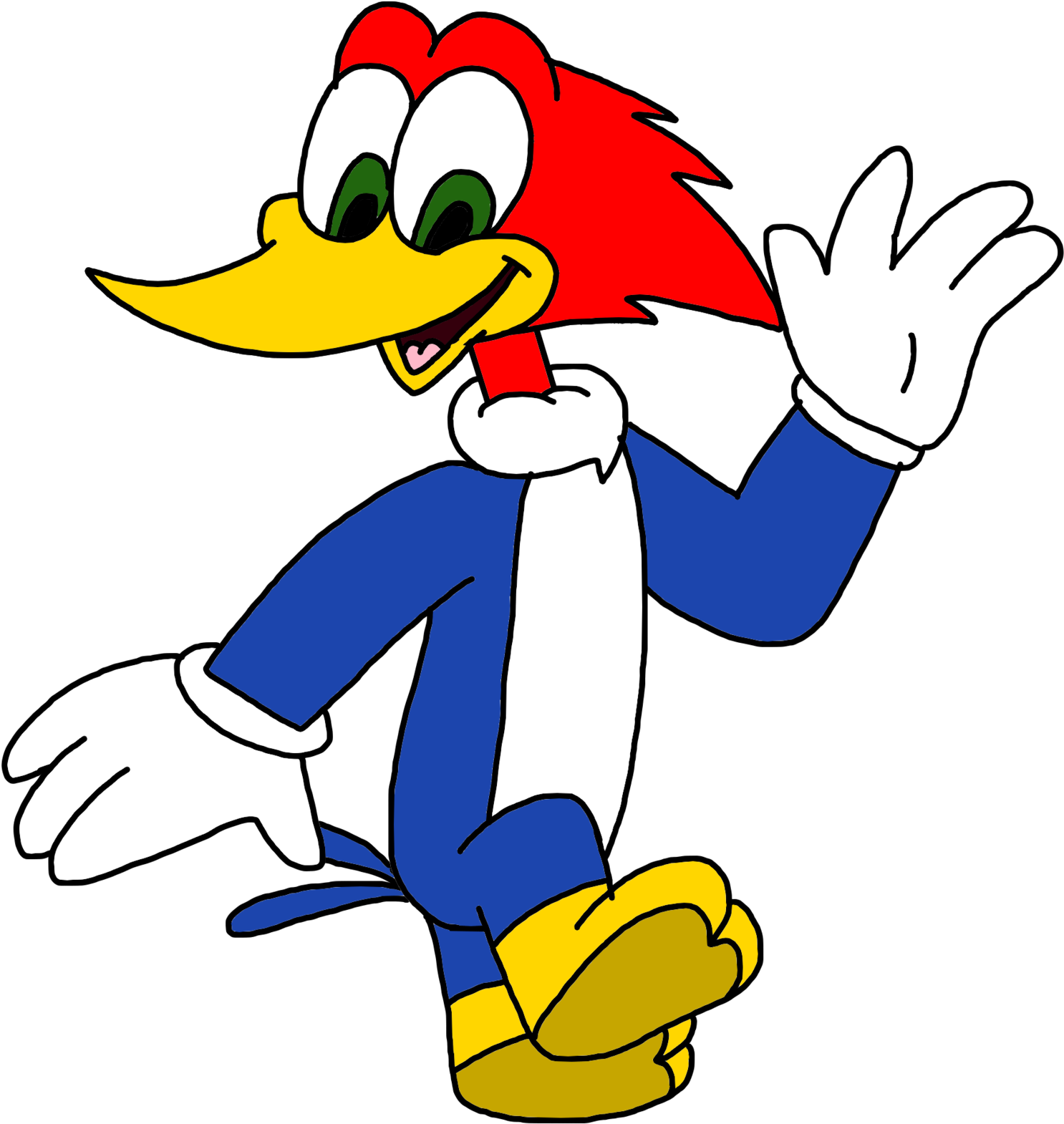 Woodpecker Png - Unisex Woody Woodpecker 85% Cotton Beanie White Clipart (1600x1600), Png Download
