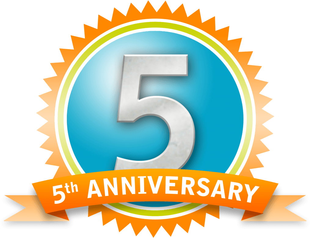 Happy 5 Nova Years To Keith Rice & David Fox - Celebrating 5th Anniversary Clipart (1024x783), Png Download