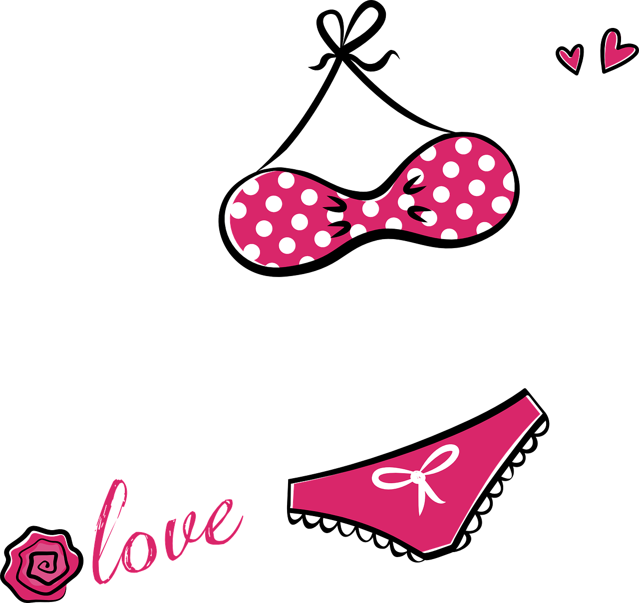 Red Bikini For Good Luck - Sutiã E Calcinha Png Clipart (640x604), Png Download