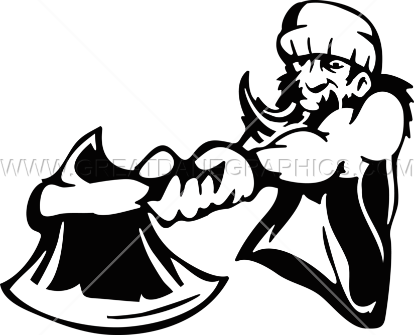 Chopping Lumberjack - Black And White Lumberjack Png Clipart (825x668), Png Download