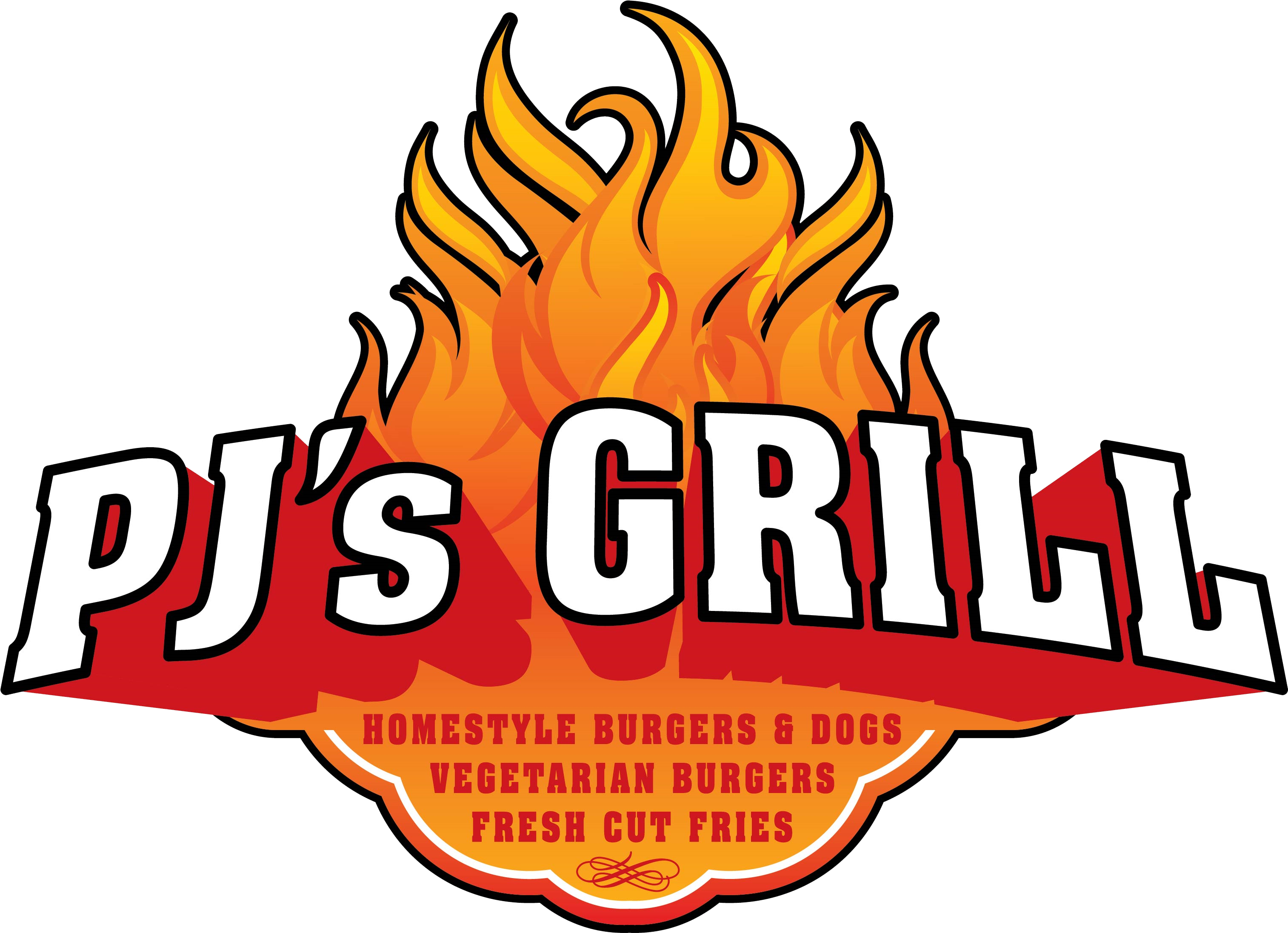 Pj's Grill - Homestyle Burgers, Dogs & Vegetarian Clipart (3253x3253), Png Download