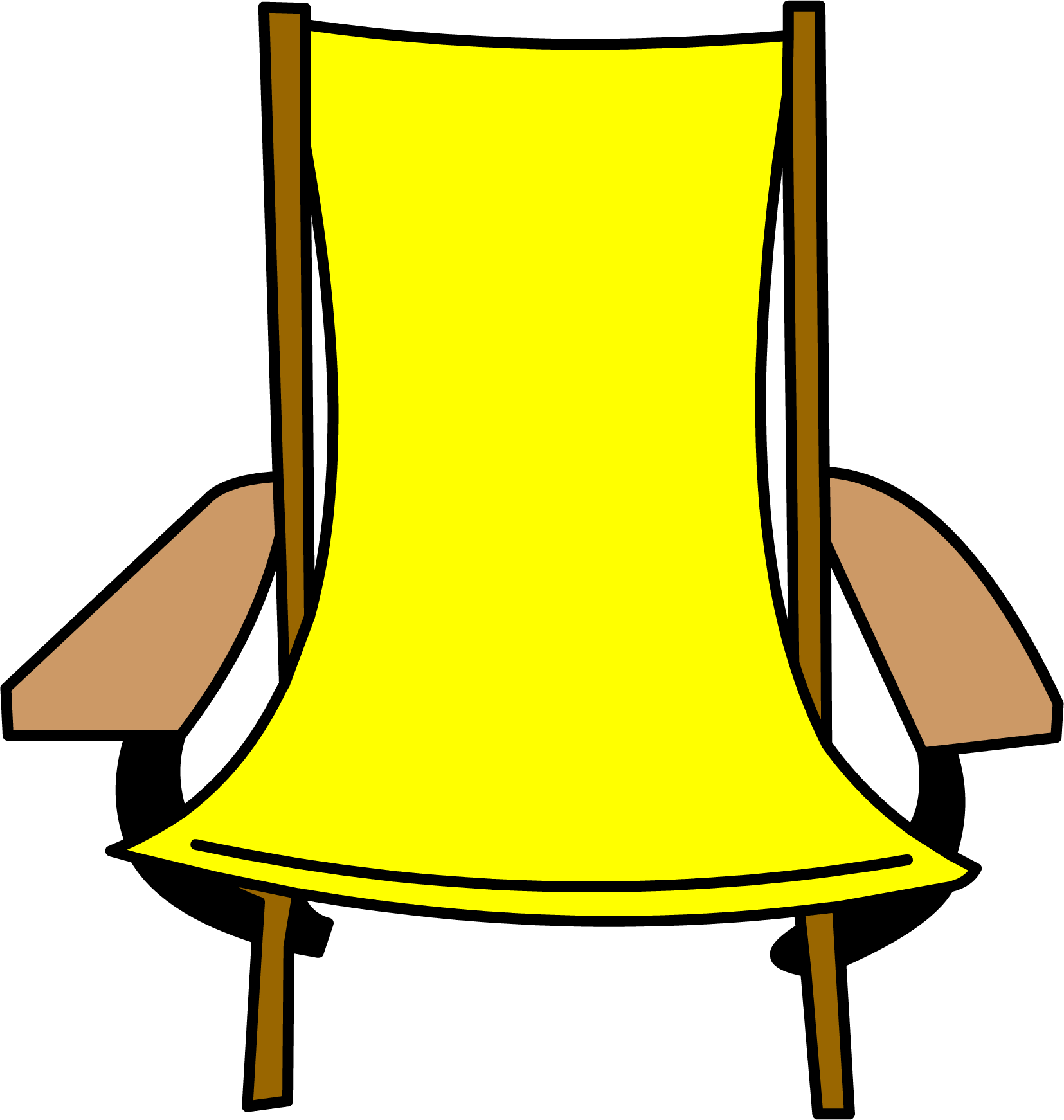 Folding Chair - Club Penguin Chair Ids Clipart (1655x1742), Png Download