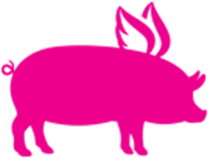 Flying Pig Bbq Delivery Louisiana Ave Shreveport - Pig Silhouette Art Png Clipart (800x800), Png Download