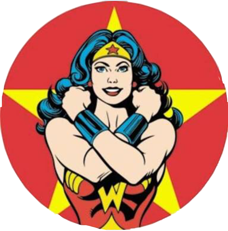 Wonderwoman Power Girlpower Freetoedit - Wonder Woman Crossed Arms Clipart (749x757), Png Download