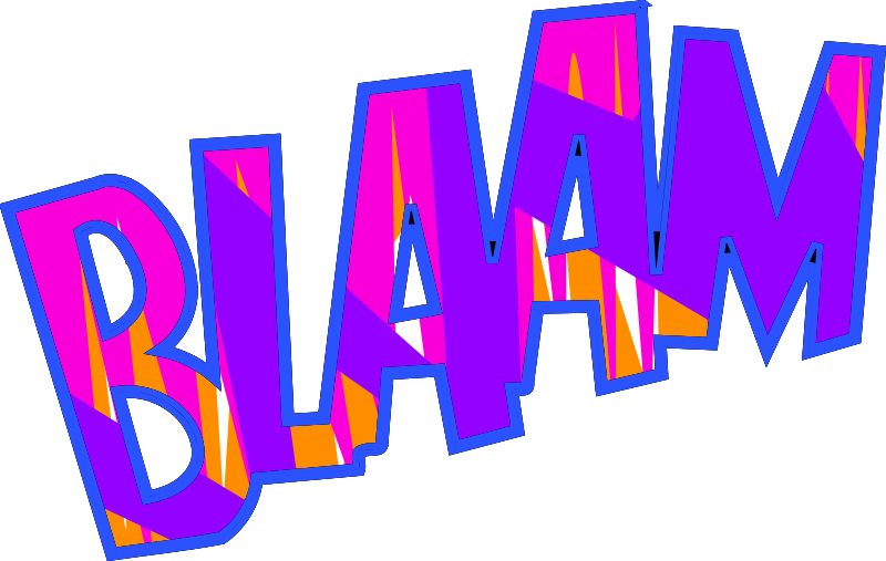 Noise Free Wouf Outlined Free Blaam - Clip Art Onomatopoeia - Png Download (800x507), Png Download