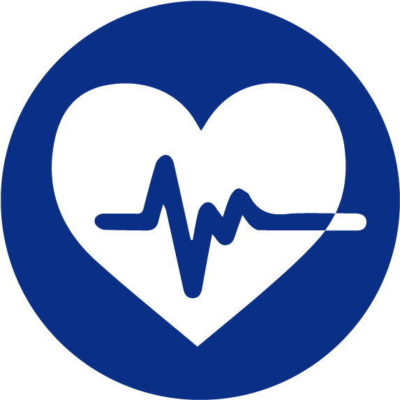 Blue Heading Icons Heartbeat - Blue Heart Beat Icon Clipart (600x600), Png Download