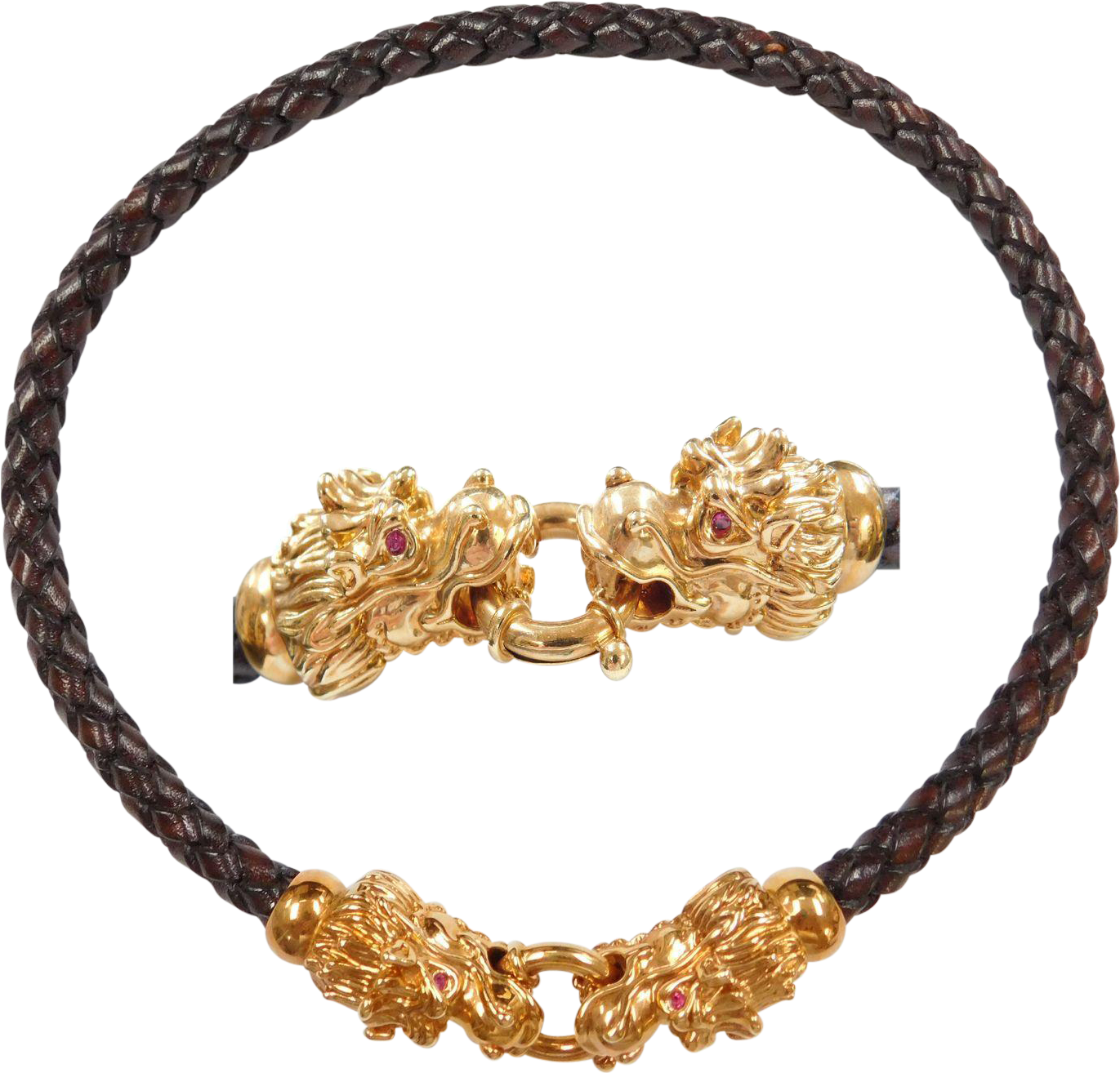 Gold - Leather Bracelets Gold Dragon Clipart (1370x1370), Png Download