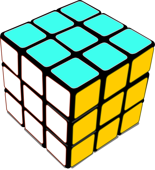 Rubik's Cube Free Vector Clipart (540x595), Png Download