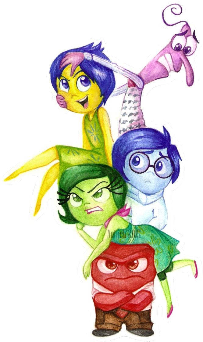 Inside Out Emotion Tower Clip Art Black And White Stock - Inside Out Emotions Drawing - Png Download (696x1149), Png Download