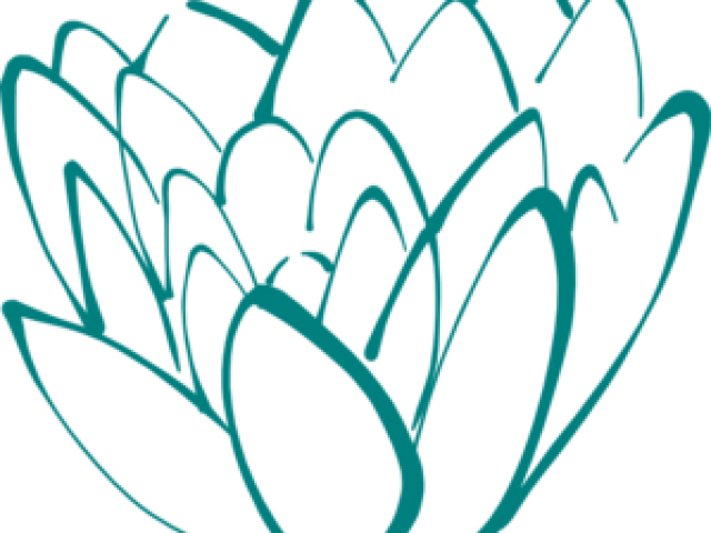 Lotus Clipart Teal - Navy Blue Florals Clipart - Png Download (640x480), Png Download