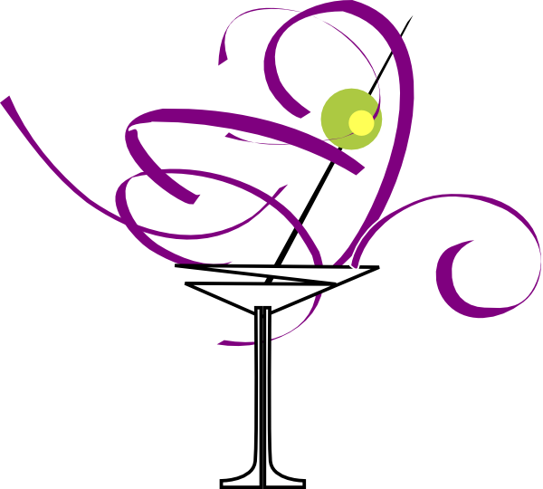 Purple Martini Glass Clipart - Png Download (600x540), Png Download