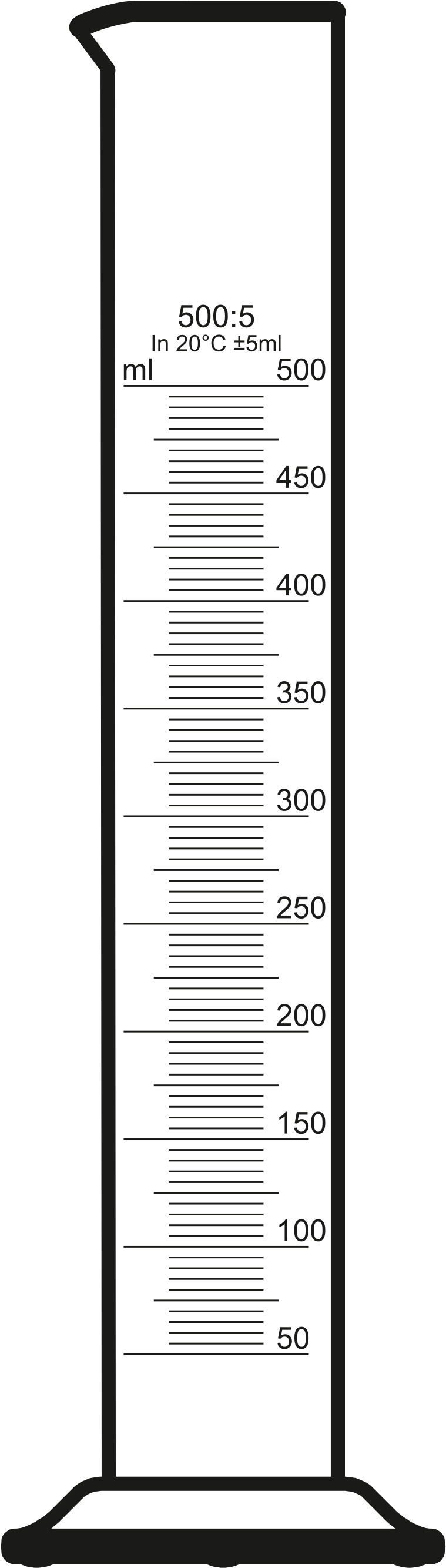 Clipart 533187 Graduated Cylinder Images Cow - Measuring Cylinder Clip Art - Png Download (2000x3333), Png Download