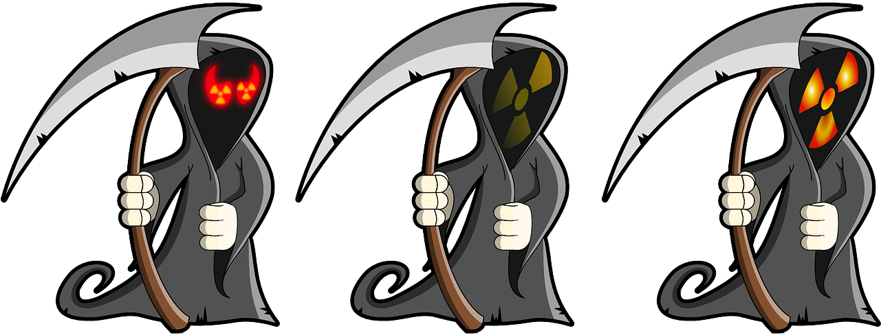 Grim - Knock Knock Trick Or Treat Flashcards Clipart (1280x640), Png Download