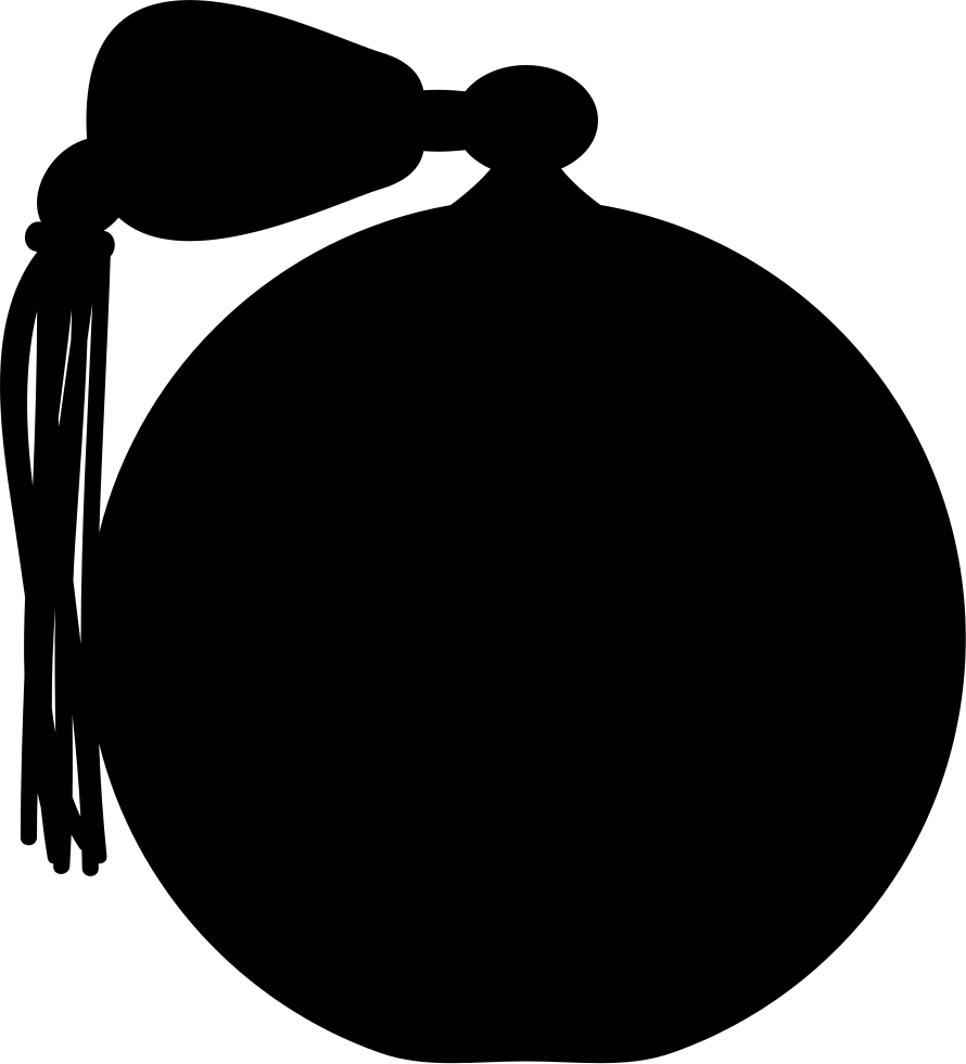 Spherical Bottle Of Perfume Comments - Perfume Bottle Silhouette Clipart (890x981), Png Download