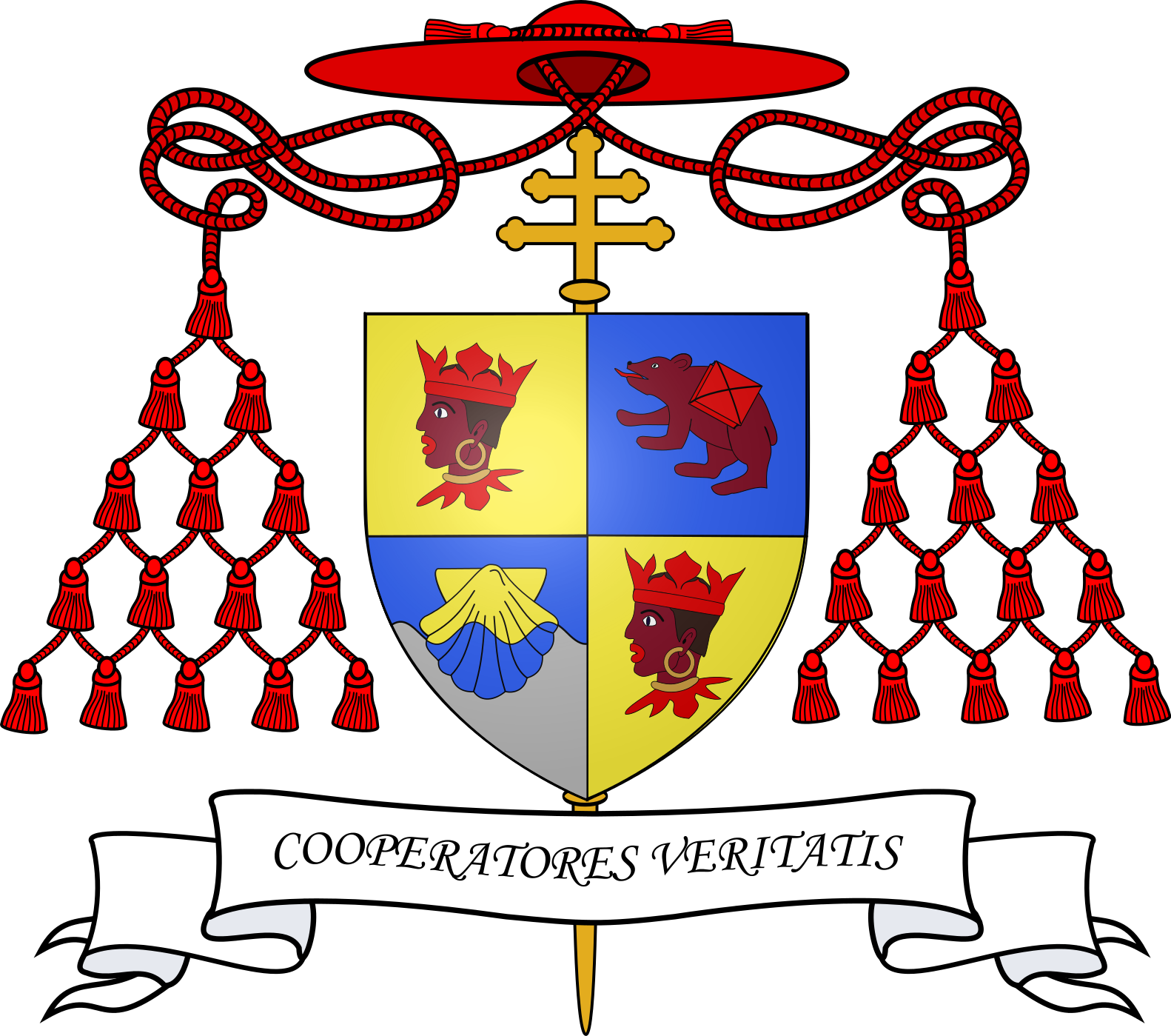 Coa Cardinal Ratzinger - Maurice Couve De Murville Bishop Coat Of Arms Clipart (1582x1399), Png Download