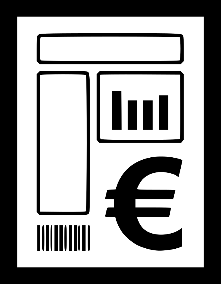 Bill Invoice Charges Currency Euro Comments - Pound Billing Icon Clipart (762x980), Png Download