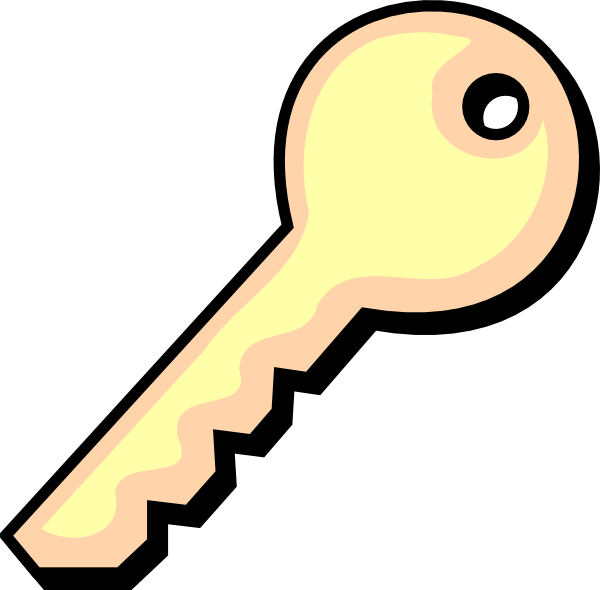 Tone Yellow Clip Art At Clker Com - Clip Art Transparent Key - Png Download (600x590), Png Download