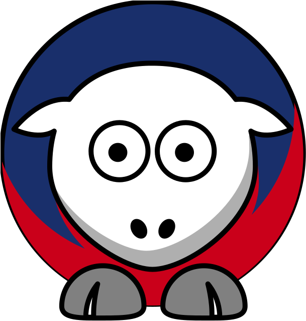 Sheep 4 Toned New York Giants Team Colors Clip Art - Cal State Fullerton Titans - Png Download (570x596), Png Download