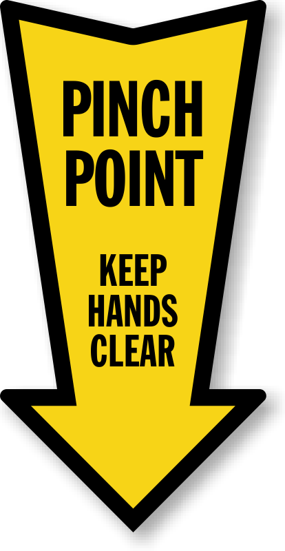 Zoom, Price, Buy - Pinch Point Safety Sign Clipart (414x800), Png Download
